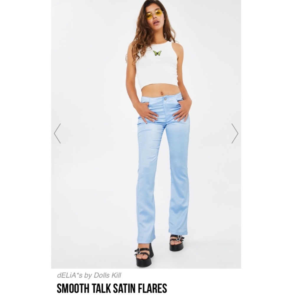 Smooth Talk Satin Flares- Delia’s by Dollskill